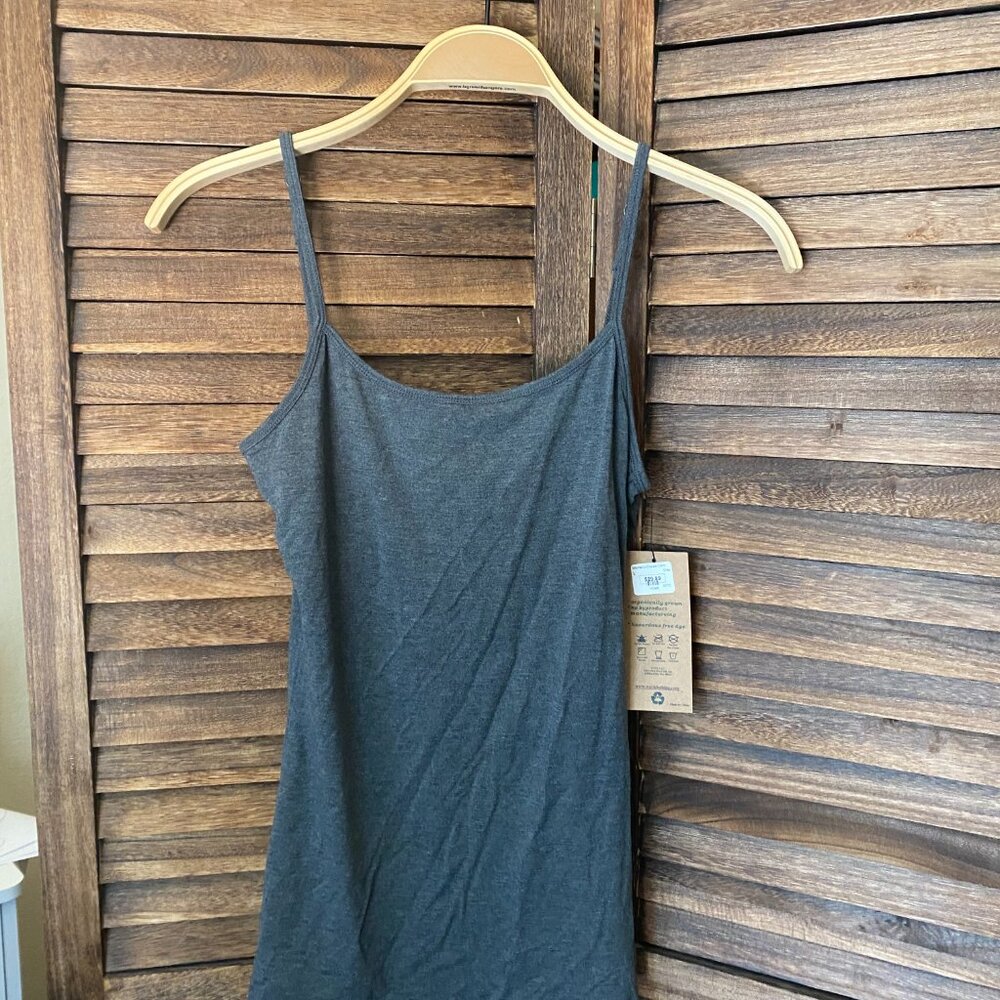 Wayi Classic Scoop Neck Snug Camisole Dark Gray